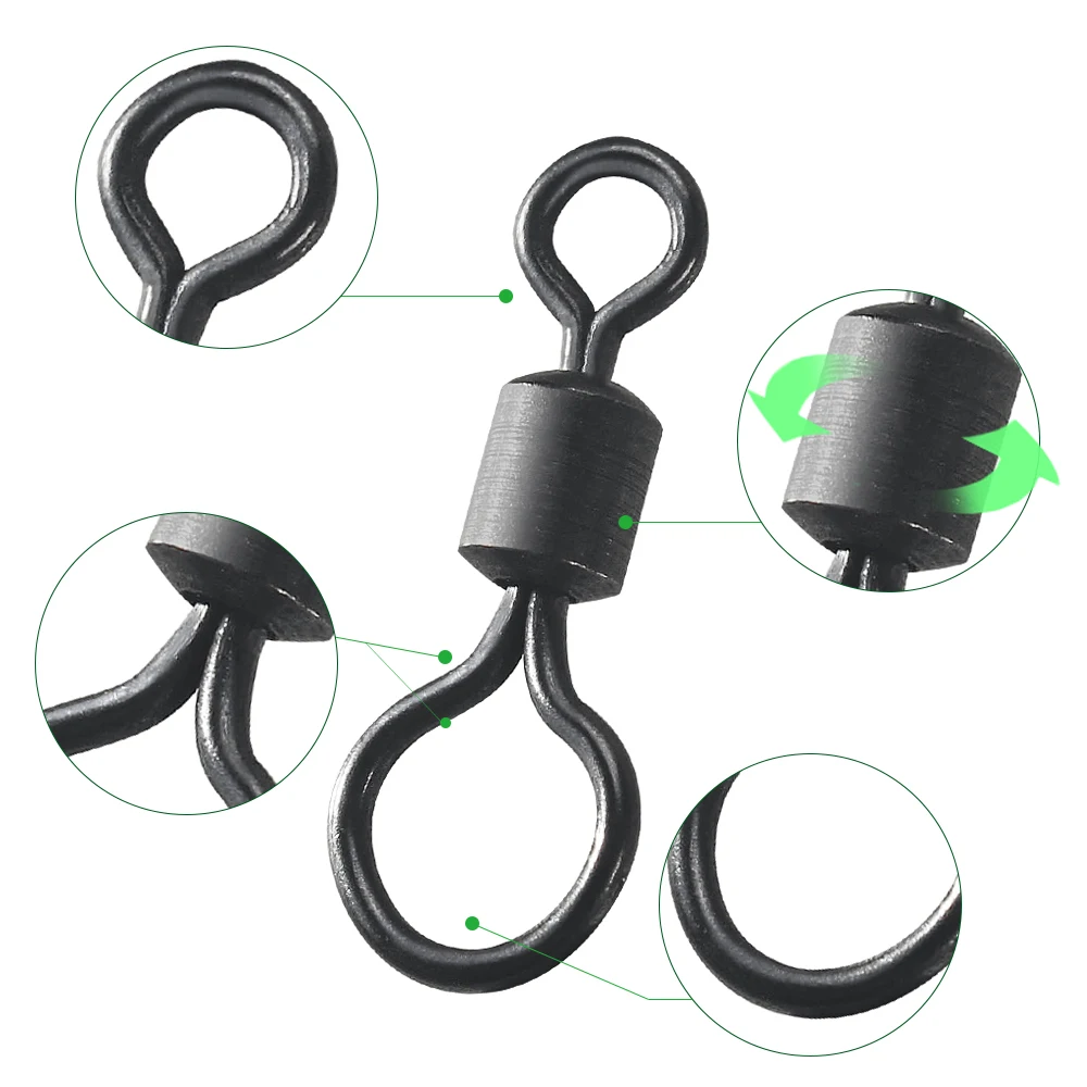 100pcs Carp Fishing Swivel Big – обзор и цена Fishing Equipment Wholesale