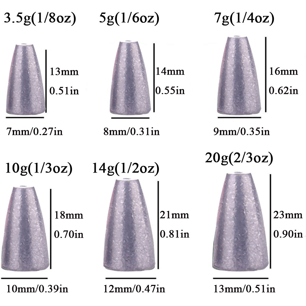3.5g 5g 7g 10g 14g 20g Bullet  – обзор и цена Fishing Equipment Wholesale